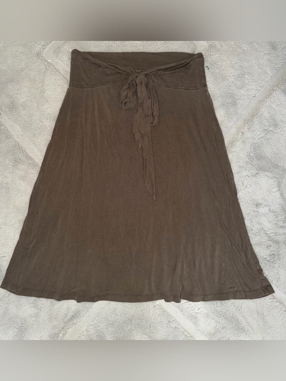 Patagonia Brown Tie-Waist A-Line Skirt